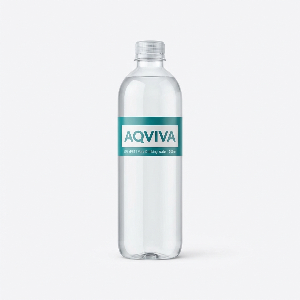 50% rPET clear water bottle Aqviva